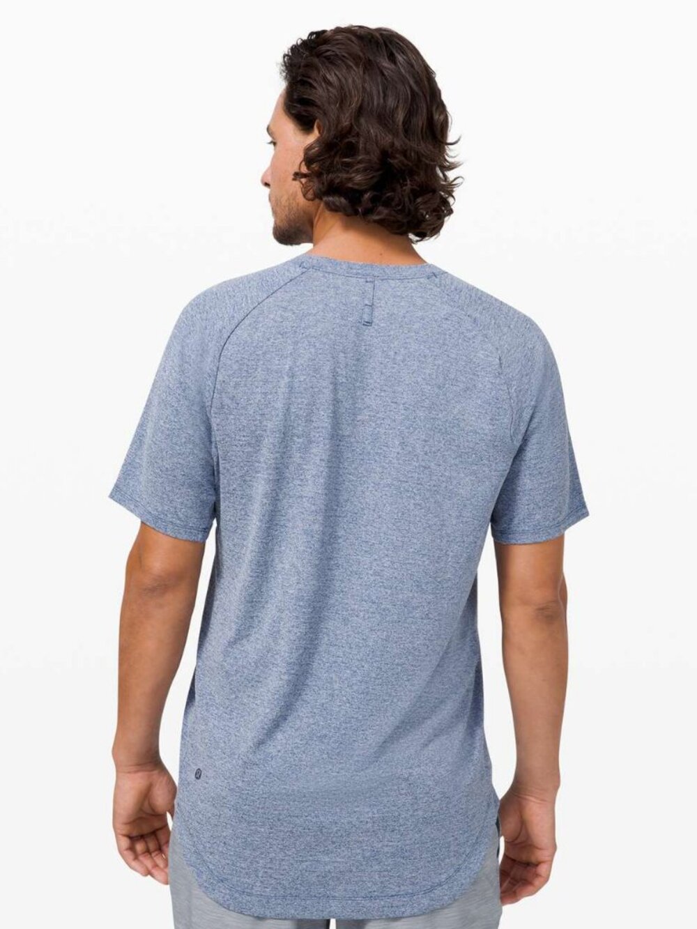 Lulelemon Men's Drysense Short Sleeve Shirt In Heathered Regatta Blue - Picture 2 of 8